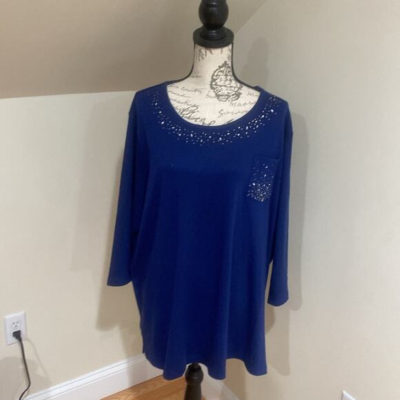Quaker Factory Blue Studded Tunic - Picture 4 of 9